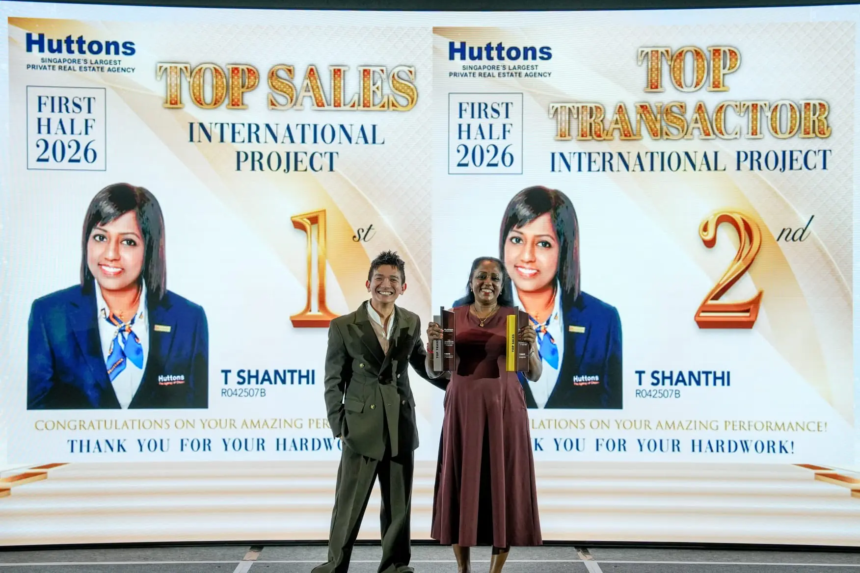 Top Sales (1st) & Top Transactor (2nd), International Project — First Half 2026